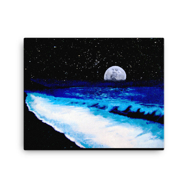 Blue Collar Moon on Canvas