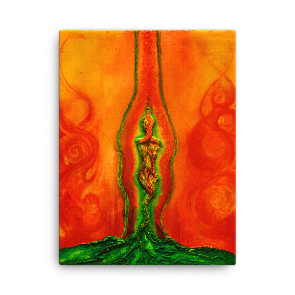 Twisting Earth Fire Canvas